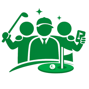Amigos jugando al golf