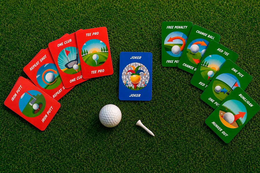 The Golf Cards durante un torneo de golf